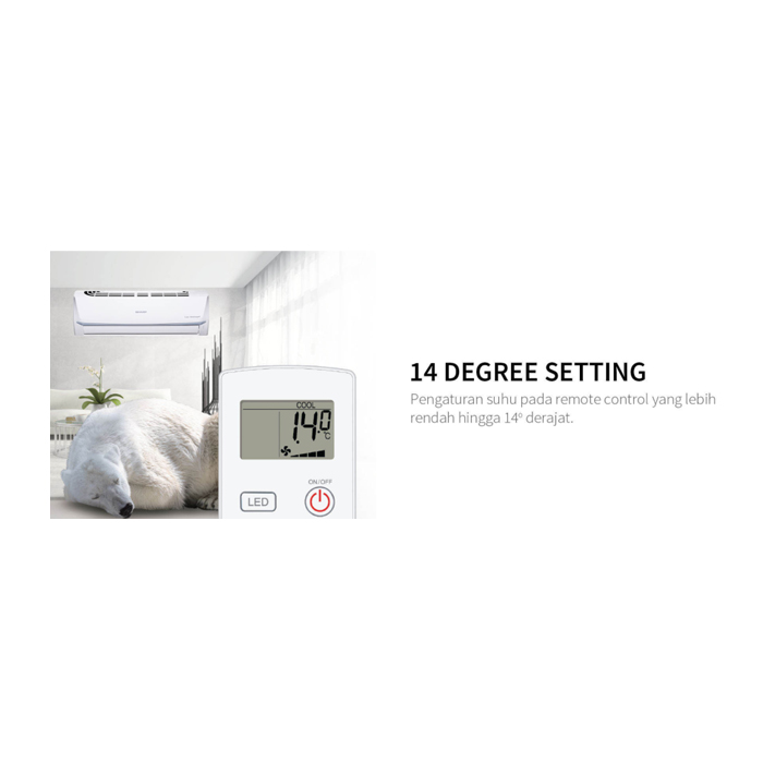 Sharp AC Wall Mounted Split 0.75 PK - AH-A7UDL
